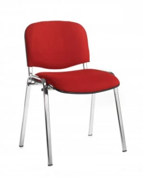 Image of Taurus Meeting Room Stackable Room With Chrome Frame and no Arms - Burgundy
