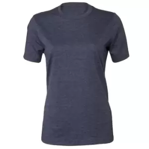 Bella + Canvas Womens/Ladies Heather Jersey Relaxed Fit T-Shirt (L) (Navy)