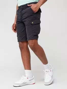 image of Lyle & Scott Wembley Cargo Shorts - Black, Size 32, Men