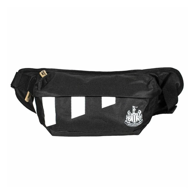 Image of Newcastle United FC Mens Stripe Crossbody Bag in Black Male One Size