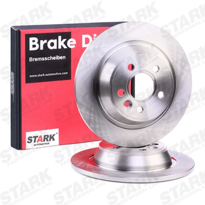 Image of STARK SKBD-0020179 Brake disc Rear Axle, solid, Cast Iron, Uncoated, Untreated, without bolts/screws Cast Iron Brake Disc (82)