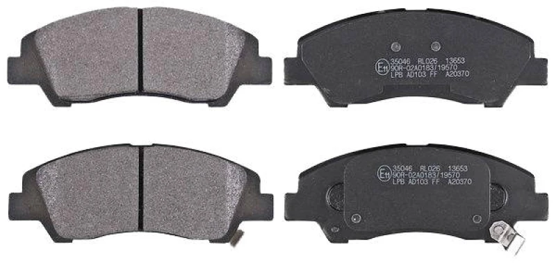 Image of A.B.S. 35046 Brake pad set with acoustic wear warning Brake Pad Set,disc brake (402)