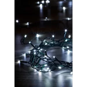 image of 200 Cool White LED Battery String Lights