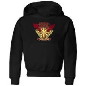 image of Captain Marvel Protector Of The Skies Kids Hoodie - Black - 11-12 Years