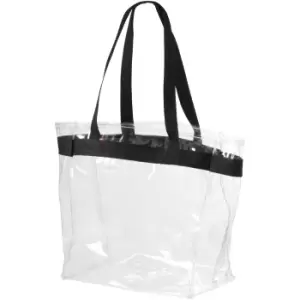 Image of Bullet Hampton Tote (Pack Of 2) (30.5 x 15.2 x 30.5 cm) (Transparent Clear/Solid Black)