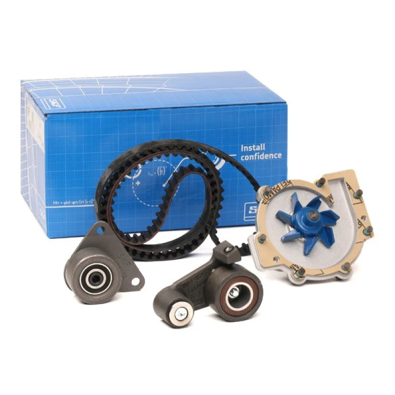 Image of SKF VKMC 06603 Water Pump + Timing Belt Kit with gaskets/seals, Number of Teeth: 144 Water Pump & Timing Belt Kit (3096)