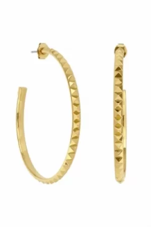 Image of Karl Lagerfeld Large Pyramid Hoop Earrings 5420745