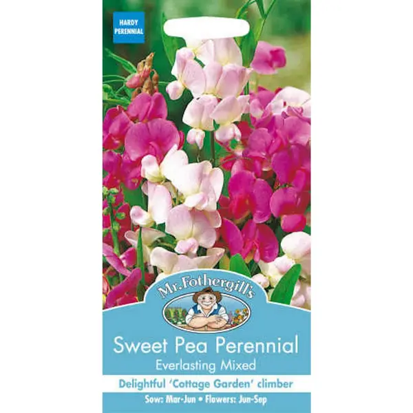 image of Mr. Fothergill's Sweet Pea Perennial Everlasting Mixed (Lathyrus Latifolius) Seeds Multicoloured