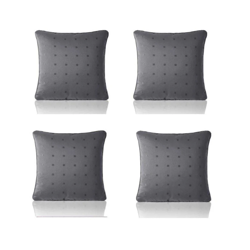 Image of Alan Symonds Semi Plain Dobby Square Geometric Woven Jacquard C Charcoal unisex 45x45cm