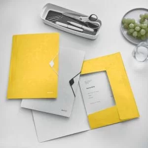 Image of Leitz WOW 3-Flap Folder. Polypropylene. 150 sheet capacity. A4.