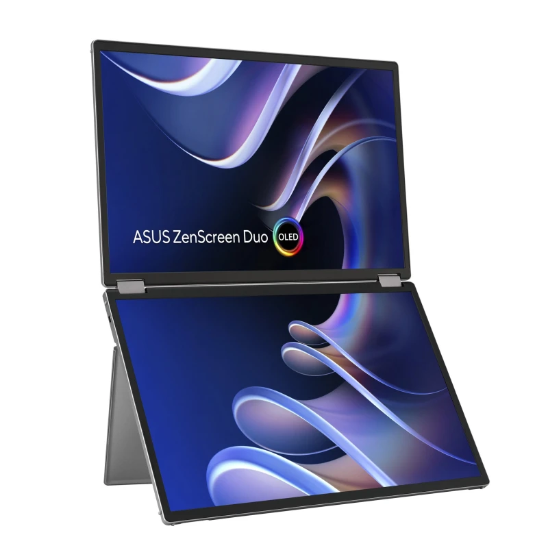 Image of ASUS ZenScreen Duo MQ149CD Full HD 14" OLED Foldable Monitor - Grey, Silver/Grey 4711387721551