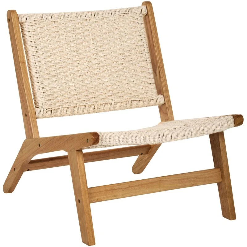 Image of Beliani Boho Armchair Villaz Wood Brown