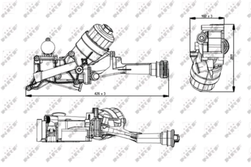 Image of NRF 31349 Oil Cooler with filter, with oil cooler Aluminium Oil Cooler,engine oil (469)