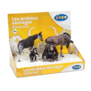 image of Papo Wild Animal Kingdom: Display Box Wild Animals 1 (4 Figurines)