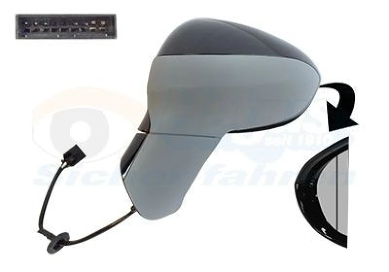 Image of VAN WEZEL Wing mirror VAN WEZEL 3872805