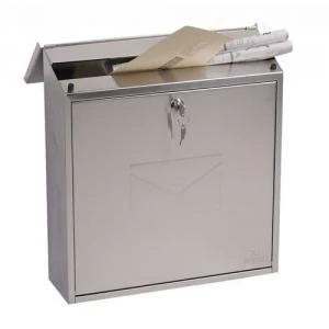 image of Phoenix Casa Front Loading Mail Box MB0111KS in Stainless Steel with