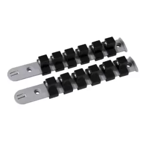 image of Silverline Socket Storage Rail Set 2pce 1/2" 427718