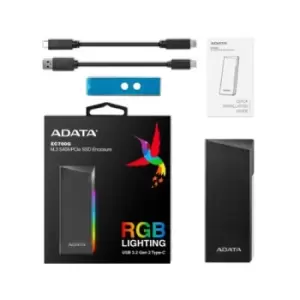 Image of ADATA AEC700GU32G2-CGY storage drive enclosure SSD enclosure Black M.2