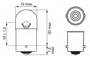 Image of Bosch 1987302284 Tail Lamp Car Bulb R5W 12 V 5 W