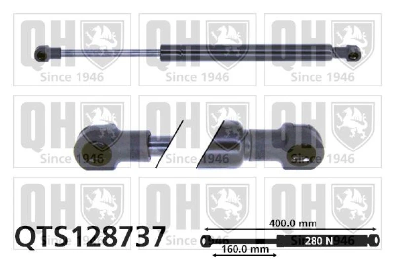 Image of QUINTON HAZELL Bonnet strut QUINTON HAZELL QTS128737