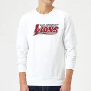 Image of East Mississippi Community College Lions Script Logo Sweatshirt - White - XXL
