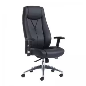 image of Odessa high back executive chair - Black faux leather