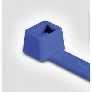 Image of HellermannTyton 111-04800 T50R-PA66-BU Cable tie 200 mm 4.60 mm Blue 100 pc(s)