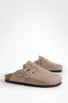 Image of Double Buckle Closed Toe Clogs