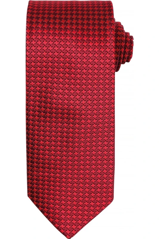 Image of Premier Premier Men Puppy Tooth Formal Work Tie Pack of 2 in Red Red One Size Male 5059269154424