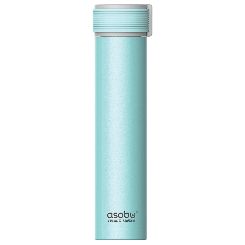 Image of asobu Skinny Mini Ultimate Flask 230ml Teal Teal