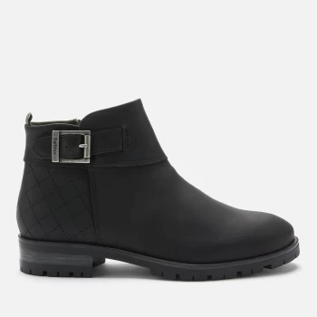 Image of Barbour Womens Bryony Leather Ankle Boots - Black - UK 4