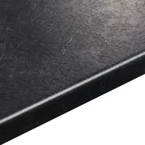 Image of 38mm Basalt slate Grey Stone effect Round edge Laminate Breakfast bar L2m D900mm