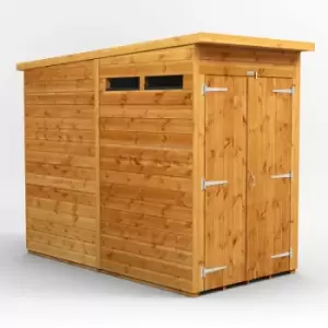 Image of Power Sheds - 4x8 Power Pent Double Door Security Shed - Brown