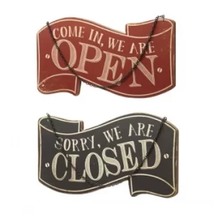 Image of Open/close Wooden Sign by Heaven Sends