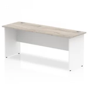 Image of Trexus Slim Rectangular Desk Panel End Leg 1800x600mm Grey OakWhite