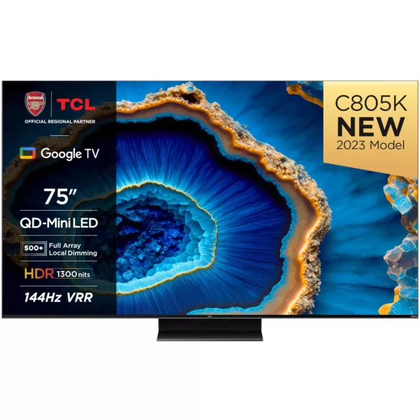 image of TCL 75" 75C805K Smart 4K Ultra HD QD-Mini LED TV