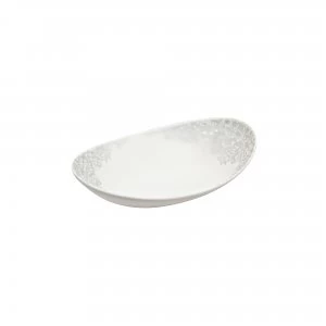 Image of Denby Monsoon Filigree Silver Small Oval Dish