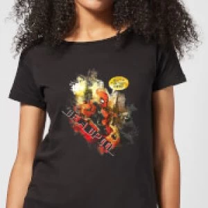 Image of Marvel Deadpool Outta The Way Nerd Womens T-Shirt - Black