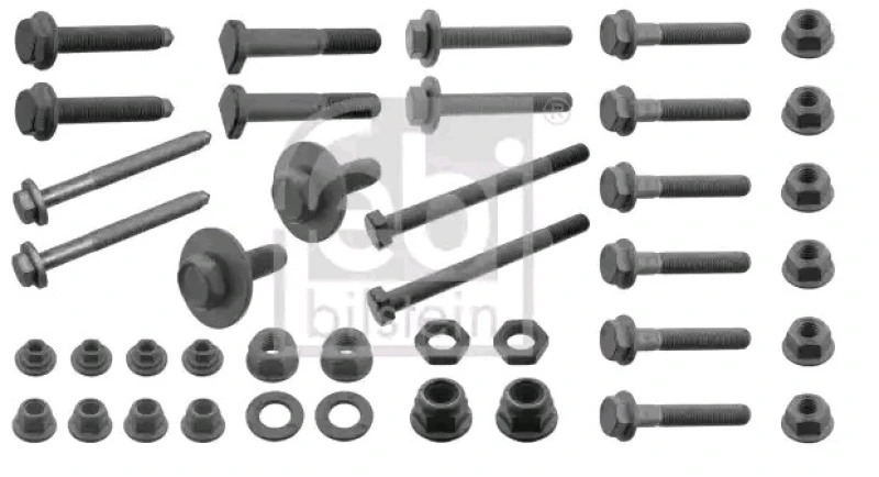 Image of FEBI BILSTEIN 48903 Mounting Kit, control lever Front Axle Right Mounting Kit,control lever (1597)
