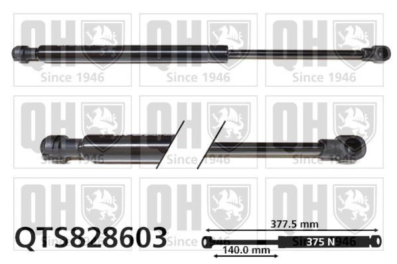 Image of QUINTON HAZELL Tailgate strut QUINTON HAZELL QTS828603