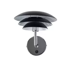 image of Dome Wall Lamp Matt Black 20cm