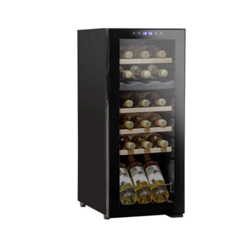 Image of Dellonda Baridi 18 Bottle Dual Zone Drinks Wine Cooler, Fridge, Touch Screen, Led, Black