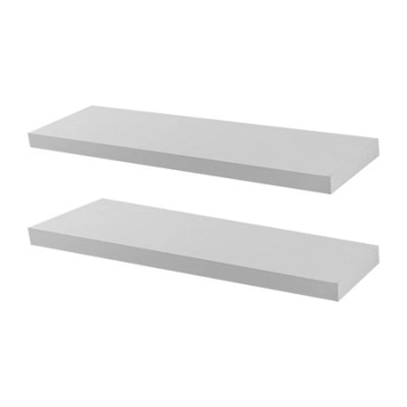 Image of Harbour Housewares 100Cm Floating Wall Shelves- White - Photo Gallery Bookshelf Wall Shelves For Storage & Display - Set Of 2