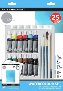 image of Simply Watercolour Art Set - 25 Piece