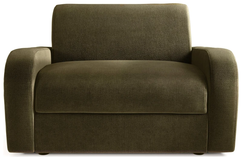 Image of Jay-Be Jay-Be Deco Brushed Twill Snuggle Chair Sofa Bed with Deep Sprung Mattress Hunter Green ONE SIZE