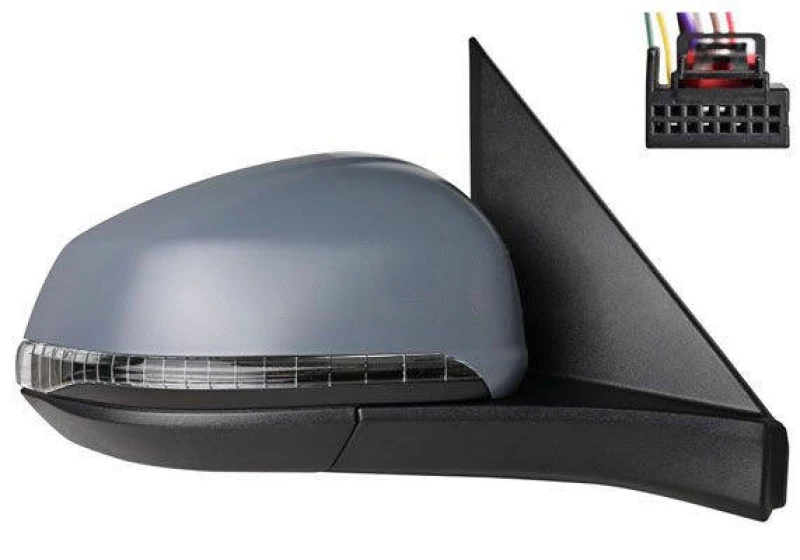 Image of ALKAR 9240766 Wing mirror Right, Electric, with Peripheral Lighting, primed Outside Mirror (50)
