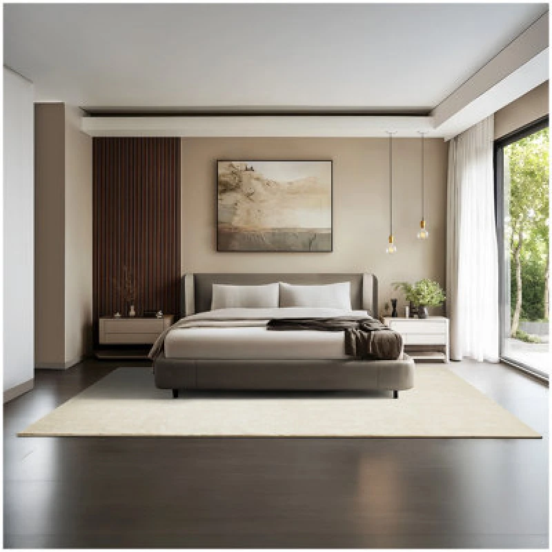 Image of Tectake Rug Zonelle - Short Pile And Ultra-Soft, Rectangular Or Round 200 X 290 Cm - Beige