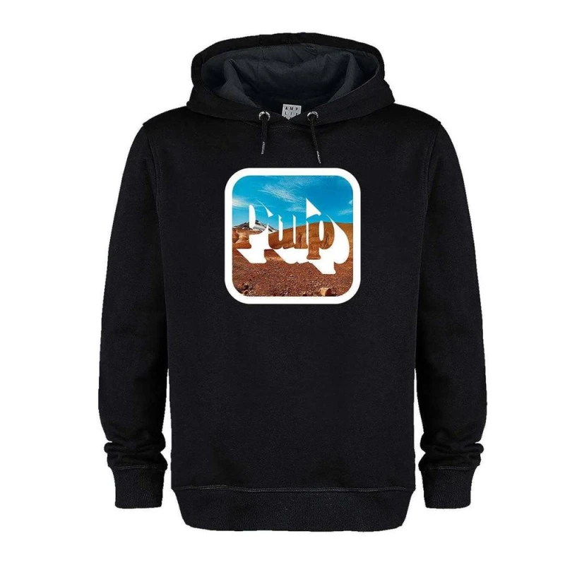 Image of Amplified Mens Mirror Sign Pulp Hoodie in Black Size: XS Black Male XS