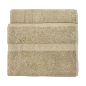 Image of Loft Combed Cotton Bath Towel Oatmeal