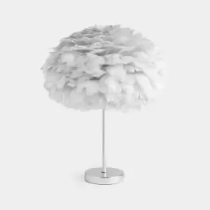 Image of Grey Feather Table Lamp